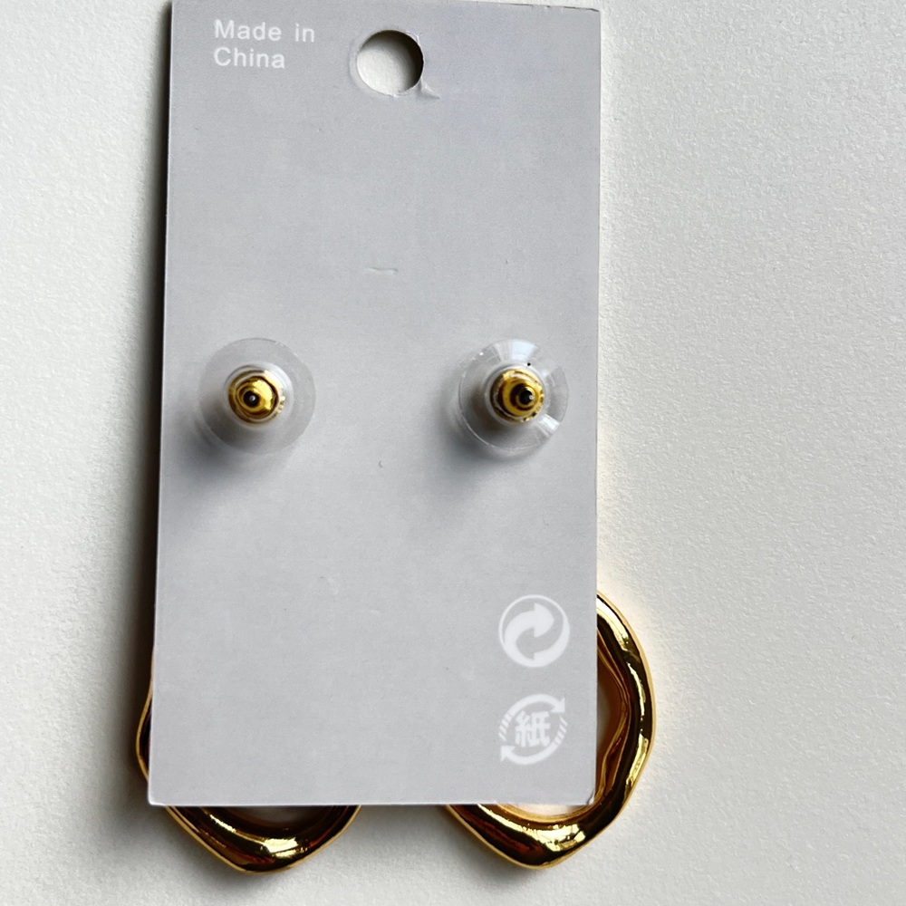 COS Gold-Tone Abstract Earrings - Picture 3 of 3